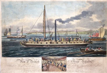 Ansicht britischer Dampfschiffe, veröffentlicht von R. Ackermann, 1820-51