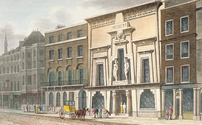 Ansicht des Bullocks Museums, Piccadilly, 1815