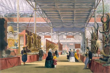 Ansicht des Indien-Abschnitts der Großen Ausstellung von 1851, aus Dickinsons Comprehensive Pictures