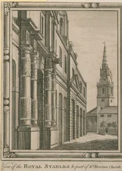 Ansicht der königlichen Ställe
