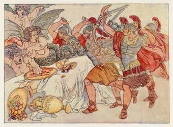 Vergils Aeneis: Die Harpyien