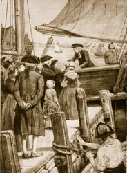 Wesley an Bord der Prince of Wales im Jahr 1787, verabschiedet sich von den Iren