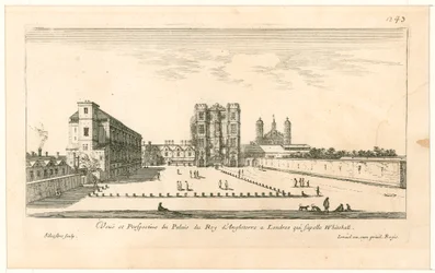 Whitehall. Radierung von Israel Silvestre, 1640