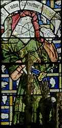 Fenster Ew mit Darstellung von Ezechiel
