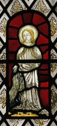 Fenster Sa mit Darstellung von St. Agnes