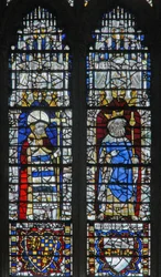 Fenster c18, König und Erzbischof darstellend