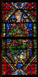 Fenster, das eine genealogische Figur zeigt: Nathan