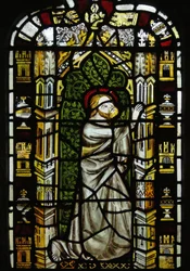 Fenster n2, den heiligen Thomas darstellend