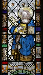 Fenster Nr. 5, Darstellung des Heiligen Petrus (modern?)