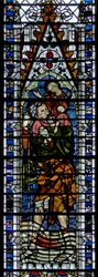 Fenster w2, St. Christophorus darstellend