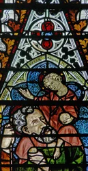 Fenster w2, St. Christophorus darstellend