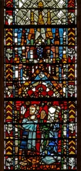 Fenster w39, Darstellung der Stifter