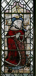 Fenster w3 zeigt einen Stifter - Sir William Howard