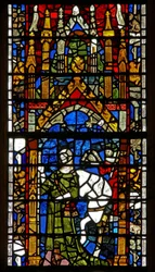 Fenster w40, Darstellung von Pilgerstiftern