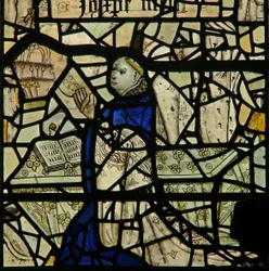 Fenster w46 mit einem Stifterpriester