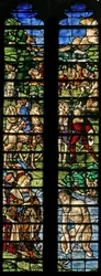 Fenster w7, Naaman wäscht sich im Jordan (Detail)