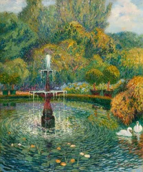 Brunnen in einem Garten