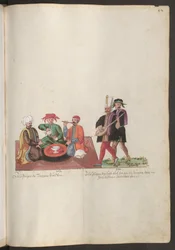 Bürger von Konstantinopel beim Essen