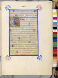 Vollseite: Gerahmter Text mit historisierter Initiale 