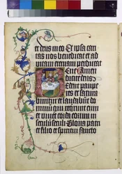 Ganzseitig: Text und historiierte Tempera-Initiale