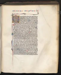Ganzseitig: Text und Initiale (Tempera auf Goldgrund)