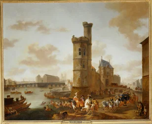 Der Turm und das Tor von Nesle in Paris