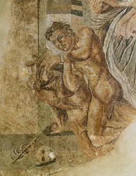 Theseus kämpft gegen den Minotaurus. Aus Formia