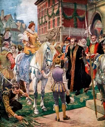Königin Elizabeth eröffnet die Royal Exchange im Jahr 1570, um 1920