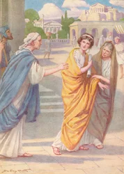 Verginius ließ seine schöne junge Tochter Verginia in der Obhut ihrer Amme, ca. 1912, 1912