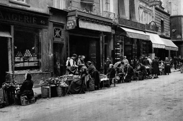 Gemüseverkäufer im Viertel des Zentralmarktes, Paris, 1931