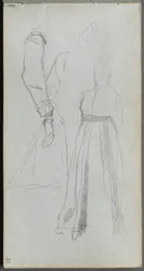 Skizzenbuch, Seite 31: Figurenstudie