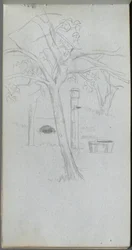 Skizzenbuch, Seite 36: Baumstudie