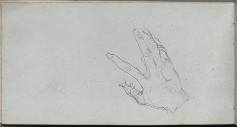 Skizzenbuch, Seite 68: Studie einer Hand