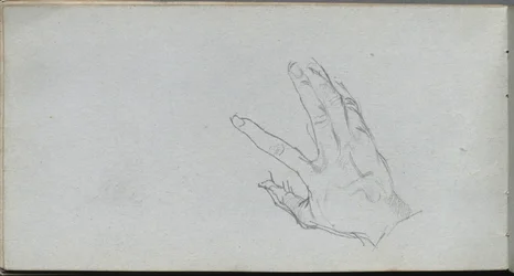 Skizzenbuch, Seite 68: Studie einer Hand