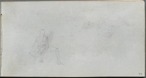 Skizzenbuch, Seite 77: Figurenstudie