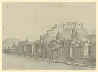 Blick auf Salzburg vom Zimmer des Künstlers aus
