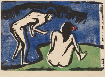Badendes Paar, 1910