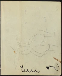 Tänzer und Darsteller Seite aus einem Skizzenbuch, um 1911