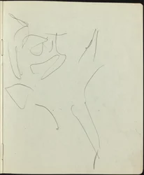 Tänzer und Darsteller Seite aus einem Skizzenbuch, ca. 1911