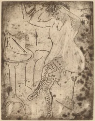 Dodo richtet ihr Haar, 1909