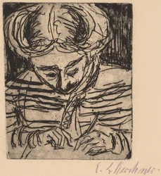 Junges Mädchen beim Zeichnen, 1906