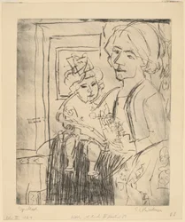 Junge Frau mit Kind, 1923