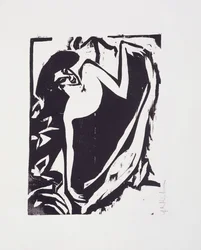 Tänzerin mit gehobenem Rock, 1909