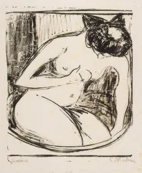 Frau im Tub