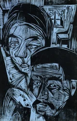 Bauernpaar im Cottage, 1919