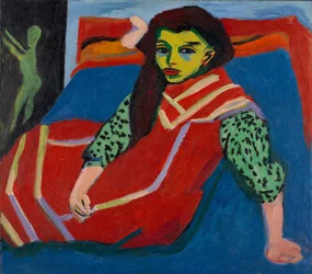 Sitzendes Mädchen (Fränzi Fehrmann)