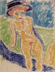 Sitzender weiblicher Akt