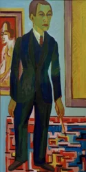 Stehender Maler. Selbstporträt