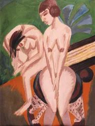 Zwei Akte im Raum, 1914