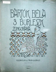 Titelseite einer Partitur für drei Burlesken für Klavier von Bela Bartok (1881-1945) 1912 (Farblithografie)